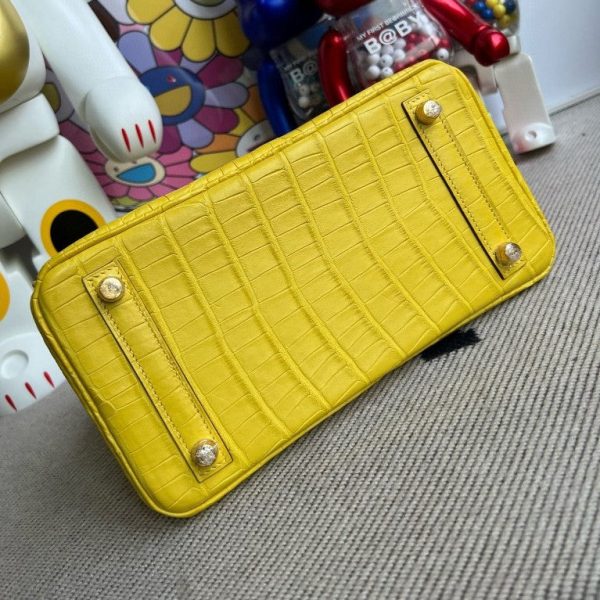 H BIRKIN ALLIGATOR MATTE M9 MARIGOLD YELLOW GOLD HARDWARE 25CM