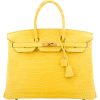 H BIRKIN ALLIGATOR MATTE M9 MARIGOLD YELLOW GOLD HARDWARE 25CM