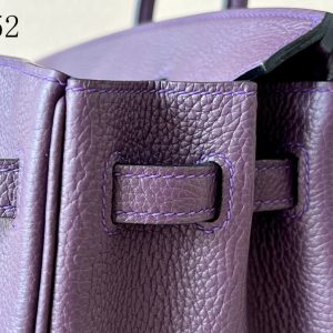 H BIRKIN 25 TOGO PURPLE LEATHER GOLD HARDWARE 25CM