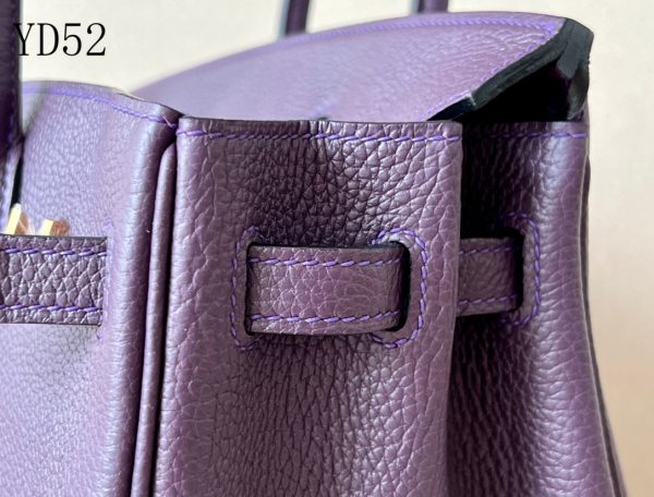 H BIRKIN 25 TOGO PURPLE LEATHER GOLD HARDWARE 25CM