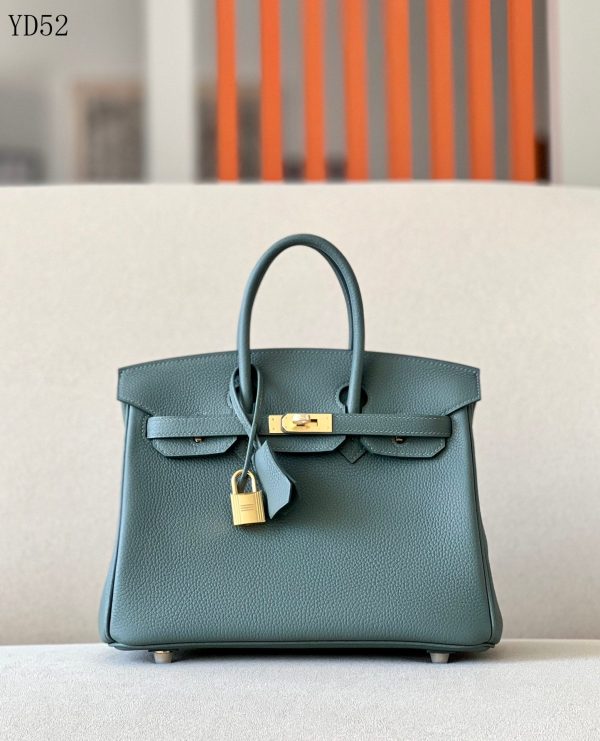 H BIRKIN 25 TOGO VERT ROUSSEAU LEATHER GOLD HARDWARE 25CM