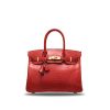 H A SHINY SANGUINE POROSUS CROCODILE BIRKIN 30 WITH GOLD HARDWARE RED 30CM