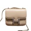 H CONSTANCE LEATHER BAG BEIGE 18CM