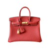 H BIRKIN TOGO 25 RED LEATHER GOLD HARDWARE 25CM