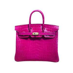 H BIRKIN 30 CROCODILE GOLD-TONED HARDWARE DARK PINK