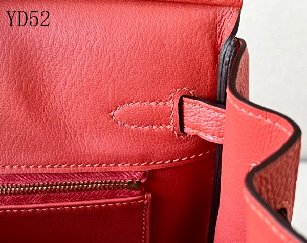 H BIRKIN TOGO 25 RED LEATHER GOLD HARDWARE 25CM