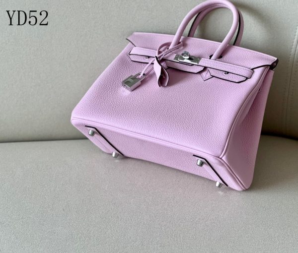 H BIRKIN 25 TOGO PINK LEATHER SILVER HARDWARE 25CM