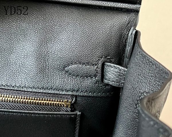 H BIRKIN 25 TOGO BLACK LEATHER GOLD HARDWARE 25CM