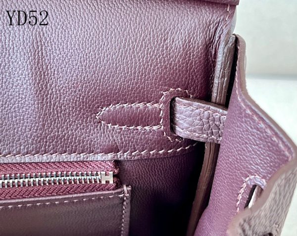 H BIRKIN 25 TOGO CHOCOLATE LEATHER SILVER HARDWARE 25CM